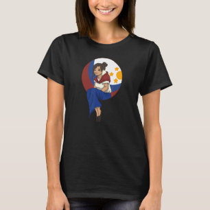 Philippinen Pinay Filipina Pride Proud Flag Beauti T-Shirt