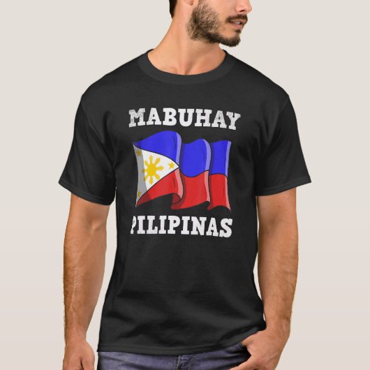 Philippinen Pinay Filipino Pride Country Flag Mabu T-Shirt (Vorderseite)