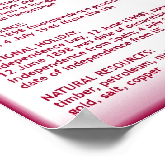 Philippinen Poster (Ecke)