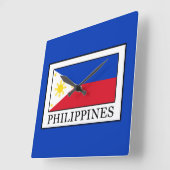 Philippinen Quadratische Wanduhr (Winkel)