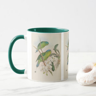 Philippinen-Rackettschwanz-Papagei von John Gould Tasse