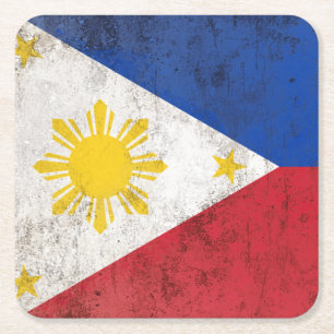 Philippinen Rechteckiger Pappuntersetzer