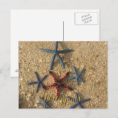 Philippinen Red & Blue Starfish Postkarte (Vorne/Hinten)