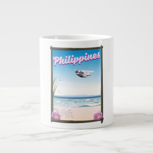 Philippinen Reiseplakat Jumbo-Tasse (Vorderseite)
