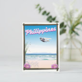 Philippinen Reiseplakat Postkarte (Stehend Vorderseite)