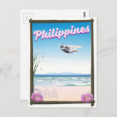 Philippinen Reiseplakat Postkarte (Vorne/Hinten)