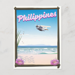 Philippinen Reiseplakat Postkarte