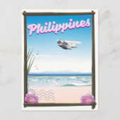 Philippinen Reiseplakat Postkarte (Vorderseite)