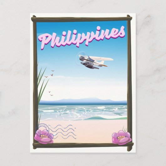 Philippinen Reiseplakat Postkarte (Vorderseite)