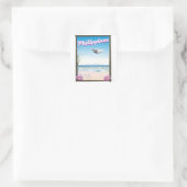 Philippinen Reiseplakat Quadratischer Aufkleber (Tasche)