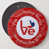 Philippinen - Rote LIEBE Personalisiert Button (Vorne & Hinten)