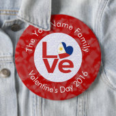 Philippinen - Rote LIEBE Personalisiert Button (Beispiel)
