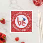 Philippinen - Rote LIEBE Personalisiert Serviette (Beispiel)
