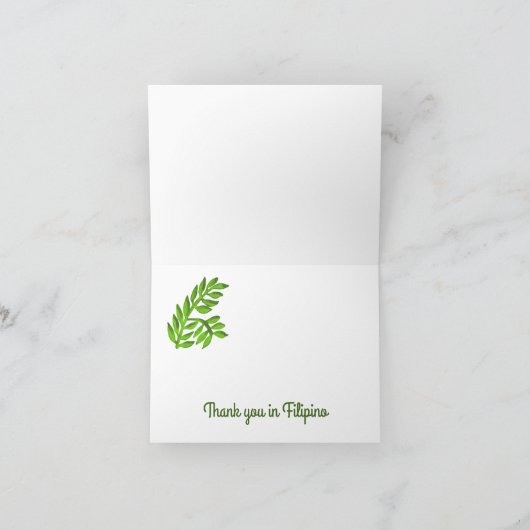 Philippinen Salamat Dankeskarte (Innenseite)