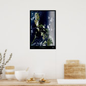 Philippinen-Satellitenposter Poster (Küche)
