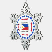 Philippinen Schneeflocken Zinn-Ornament (Rechts)