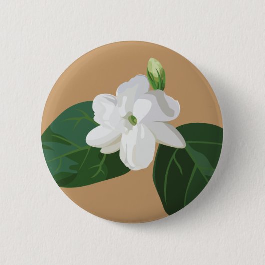 Philippinen-Serie: Sampaguita-Blume Button (Vorderseite)