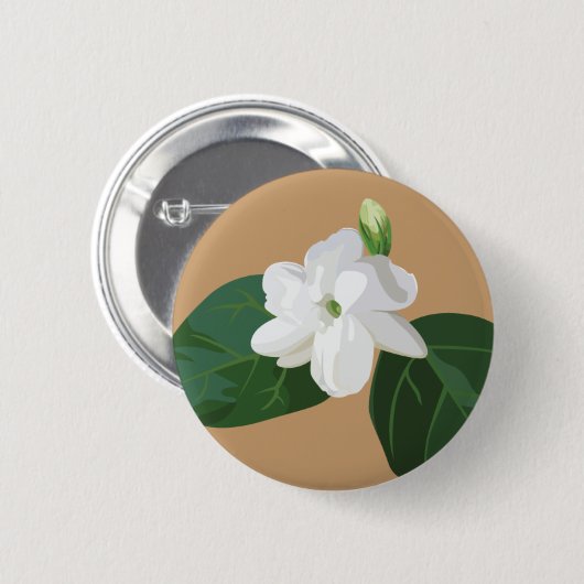 Philippinen-Serie: Sampaguita-Blume Button (Vorne & Hinten)
