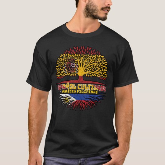 Philippinen Spanien Treuhandflagge T-Shirt (Vorderseite)