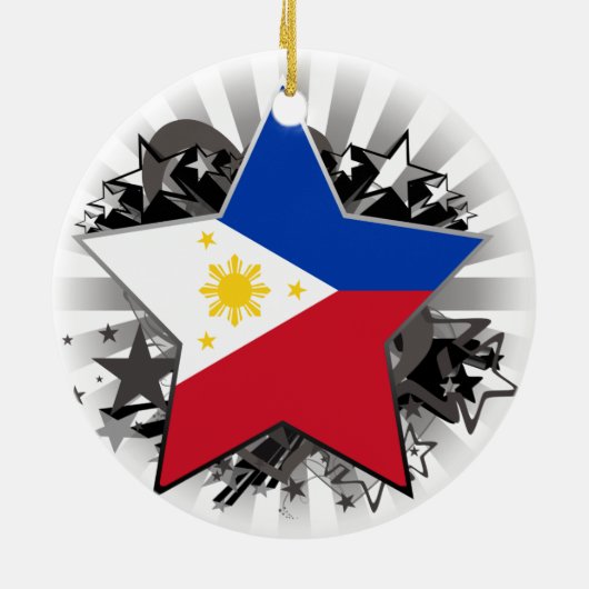 Philippinen-Stern Keramikornament (Hinten)