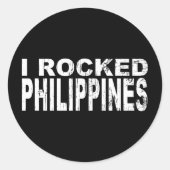 Philippinen-Sticker Runder Aufkleber (Vorderseite)