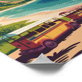 Philippinen Strand Illustration Reise Kunst Vintag Poster (Ecke)