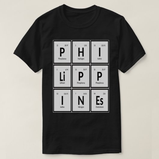 Philippinen-Tabelle der Elemente T-Shirt (Design vorne)