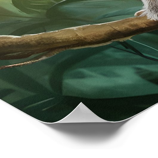 Philippinen: Tarsier Monkey in Natural Habitat Poster (Ecke)