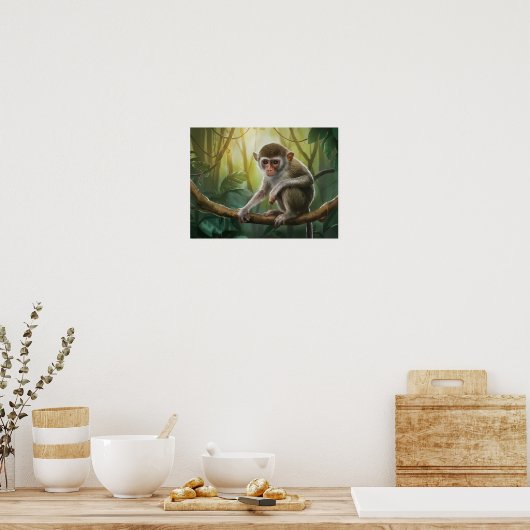 Philippinen: Tarsier Monkey in Natural Habitat Poster (Küche)