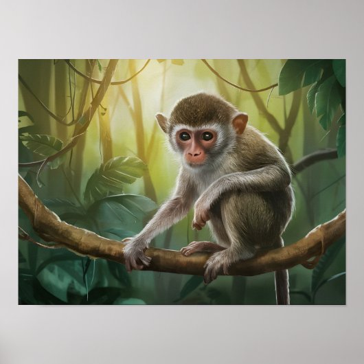 Philippinen: Tarsier Monkey in Natural Habitat Poster (Vorne)
