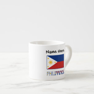 Philippinen und personalisierte philippinische Fla Espressotasse