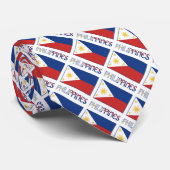 Philippinen und philippinische Flagge mit Ihrem Na Krawatte (Gerollt)