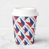 Philippinen und philippinische Flagge mit Ihrem Na Pappbecher (Rechts)