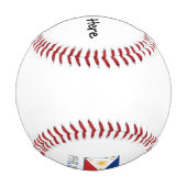 Philippinen und philippinische Flagge Personalisie Baseball (Rückseite)