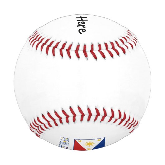 Philippinen und philippinische Flagge Personalisie Baseball (Rückseite)