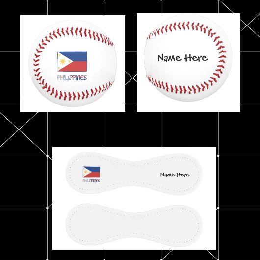 Philippinen und philippinische Flagge Personalisie Baseball