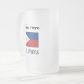 Philippinen und philippinische Flagge Personalisie Mattglas Bierglas (Vorderseite Links)