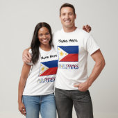 Philippinen und philippinische Flagge Personalisie T-Shirt (Unisex)