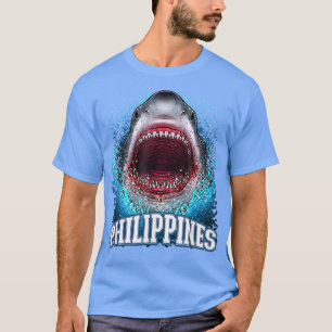 Philippinen Urlaub Great White Shark Beach Reise T-Shirt