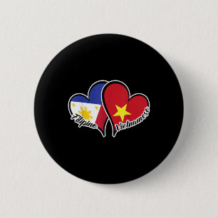 Philippinen Vietnam Flaggenstaat Herzstück Half Ph Button