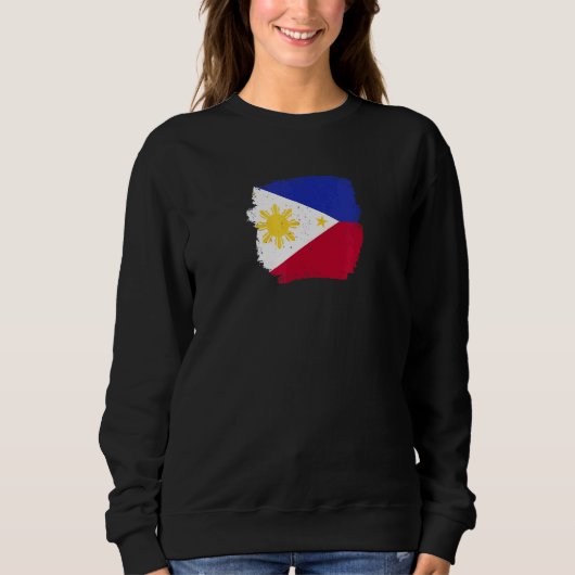Philippinen Vintag philippinische Flagge Philippin Sweatshirt (Vorderseite)