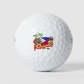 Philippinen Vintage Tarsier Flag Palm Souvenir Golfball (Vorderseite)