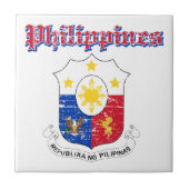 Philippinen-Wappen Entwürfe Fliese (Vorderseite)