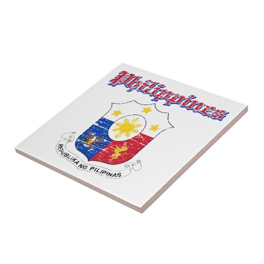 Philippinen-Wappen Entwürfe Fliese (Seite)