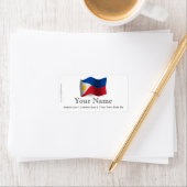 Philippinen Waving Flag Adressaufkleber (Insitu)