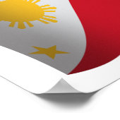 Philippinen Waving Flag Banner Poster (Ecke)