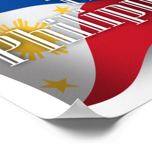 Philippinen Waving Flag Poster (Ecke)