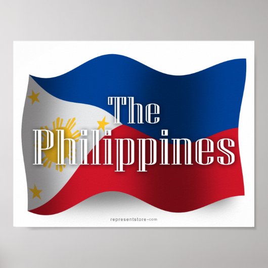 Philippinen Waving Flag Poster (Vorne)