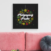 Philippinen Weihnachten Maligayang Pasko Snowflake Leinwanddruck (Insitu (Wohnzimmer))