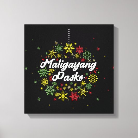 Philippinen Weihnachten Maligayang Pasko Snowflake Leinwanddruck (Vorderseite)
